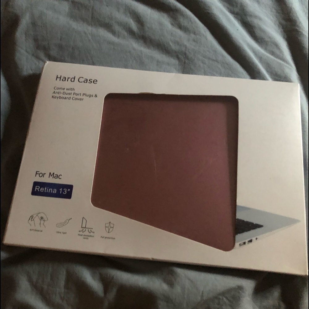 MacBook retina 13’ pink hard case only new open box
